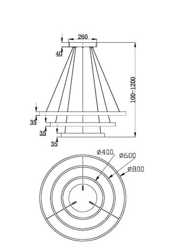 Подвесной светильник Maytoni Rim MOD058PL-L100BS3K  фото 4