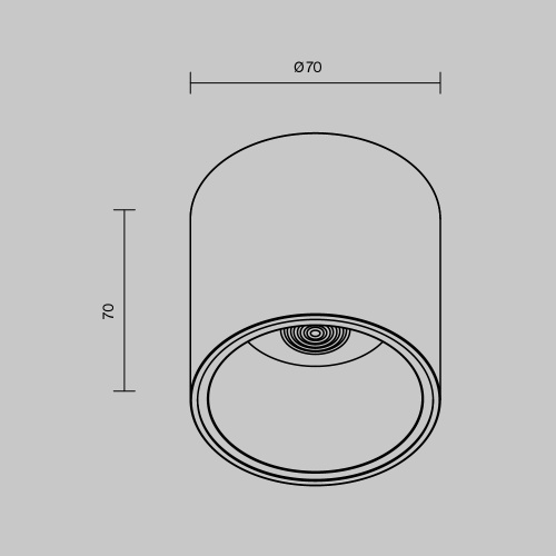 Потолочный светильник Technical C064CL-L12W4K-D  фото 7