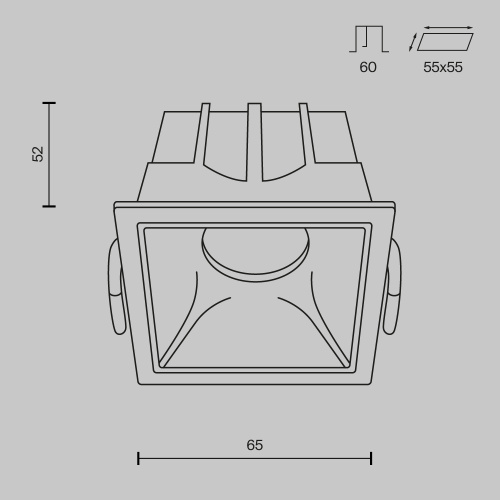 Встраиваемый светильник Maytoni Alfa LED DL043-01-10W3K-D-SQ-WB  фото 11