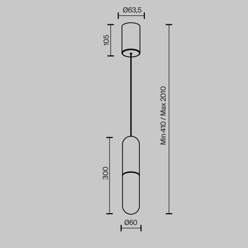 Подвесной светильник Technical P101PL-L300-12W3K-BS  фото 8