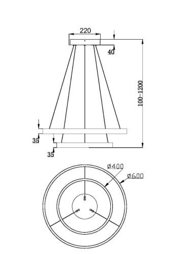 Подвесной светильник Maytoni Rim MOD058PL-L55B3K  фото 5