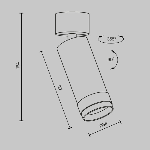 Потолочный светильник Technical C055CL-L12W3K-Z-B  фото 10