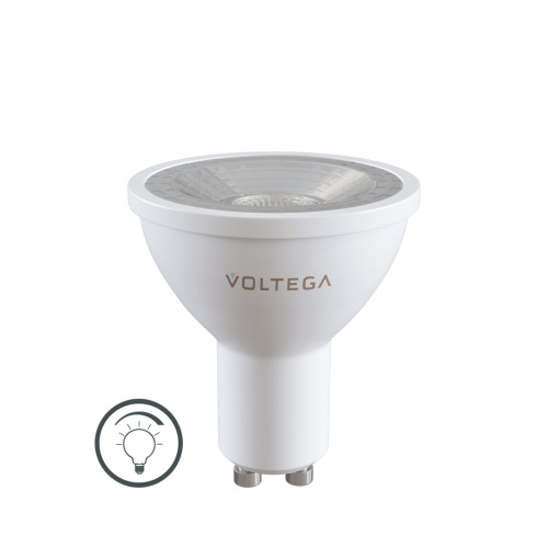 Лампа светодиодная Voltega GU10 6W 2800К прозрачная VG2-S1GU10warm6W-D 7108  фото 3