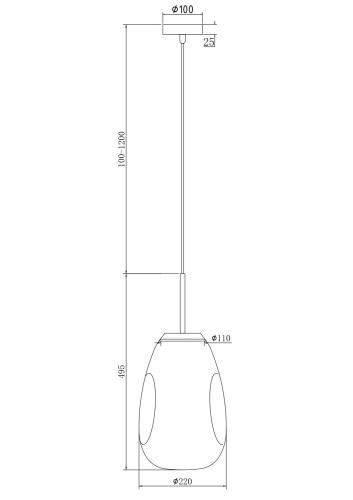 Подвесной светильник Maytoni Mabell P013PL-01G  фото 4