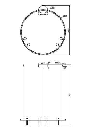 Подвесной светильник Maytoni MOD102PL-L42BK  фото 2