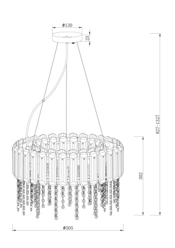 Подвесная люстра Maytoni Hail MOD097PL-06CH  фото 6