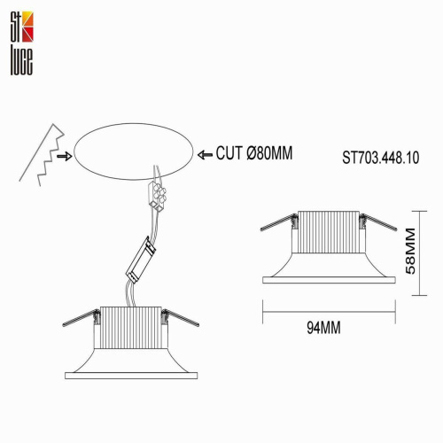 Встраиваемый светодиодный светильник ST Luce ST703.448.10  фото 2