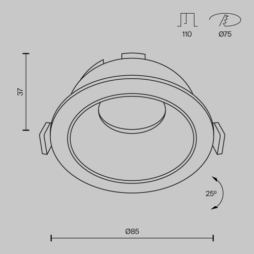 Встраиваемый светильник Maytoni Technical Share DL051-U-1W  фото 2