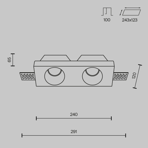 Встраиваемый светильник Technical DL002-WW-02-W  фото 8