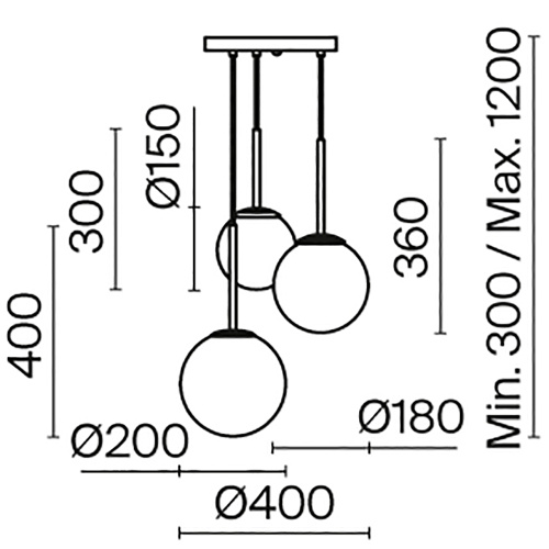 Подвесной светильник Maytoni Basic form MOD321PL-03W  фото 3