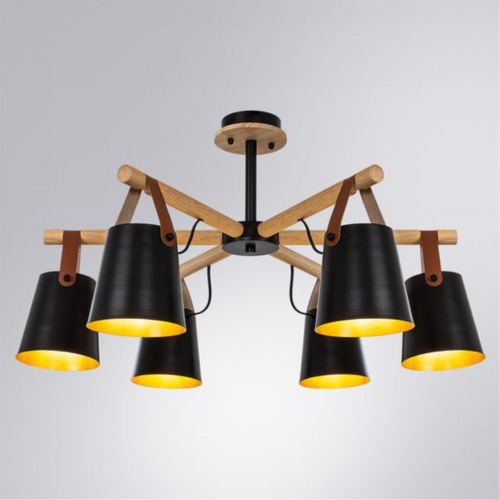 Потолочная люстра Arte Lamp THOMAS A7032PL-6BK  фото 2