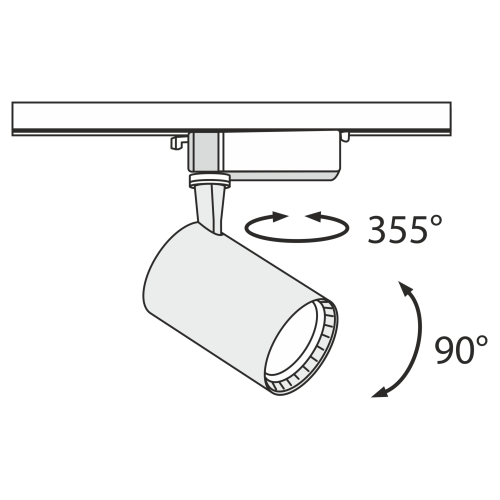 Трековый светильник Technical TR003-1-12W3K-W  фото 6