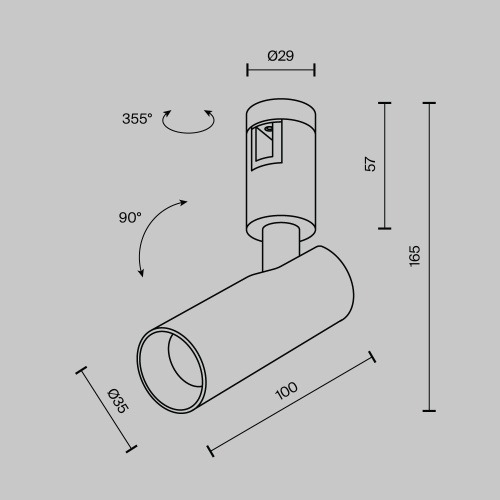 Трековый светильник Technical TR144-1-5W3K-W-B  фото 10