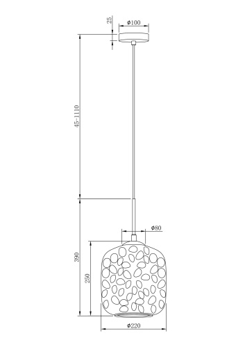 Подвесной светильник Maytoni Dolce MOD001PL-01CFL  фото 3