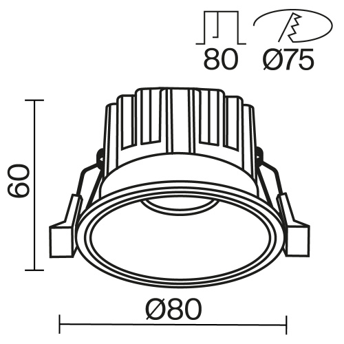 Встраиваемый светильник Technical DL058-12W3K-B  фото 3