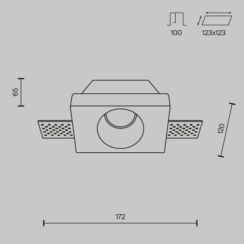 Встраиваемый светильник Technical DL001-WW-01-W  фото 8