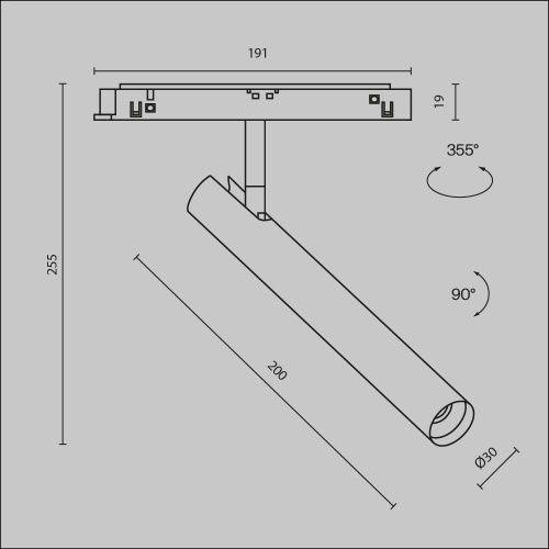 Трековый светильник Technical TR141-2-6W3K-M-B  фото 11