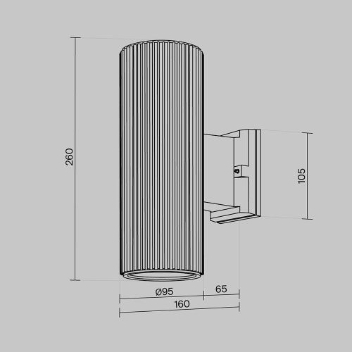 Уличный настенный светильник Maytoni Rando O419WL-02W  фото 6