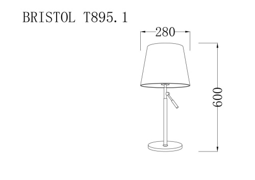 Настольная лампа Lucia Tucci Bristol T895.1  фото 3