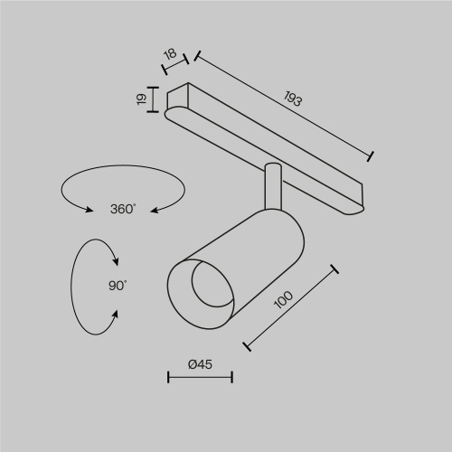 Трековый светильник Technical TR032-2-5W3K-M-BW  фото 3