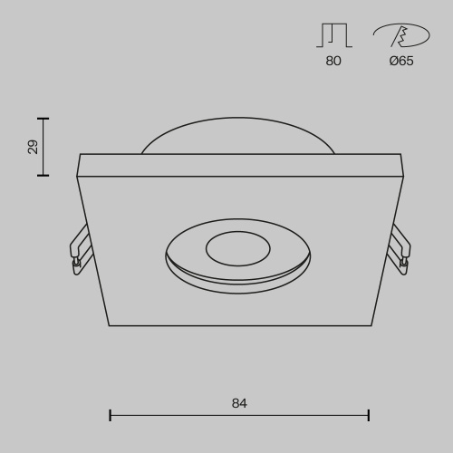 Встраиваемый светильник Maytoni Technical Stark DL083-01-GU10-SQ-S  фото 2