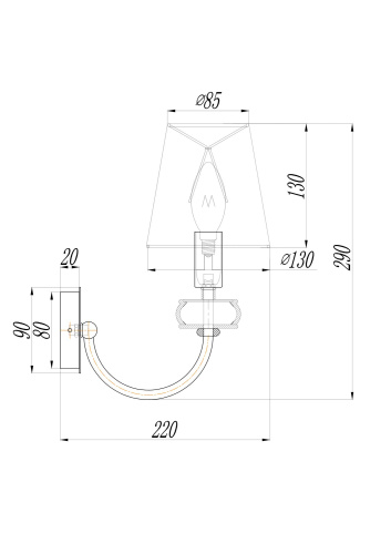 Бра Maytoni Roma ARM006WL-01G  фото 6